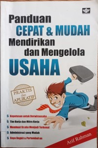 Image of PANDUAN CEPAT & MUDAH MENDIRIKAN DAN MENGELOLA USAHA